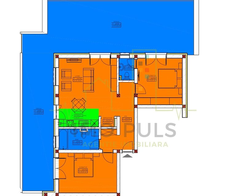 Timisoara Penthouse. 2 Bai. Decomandat. Terasa 91m